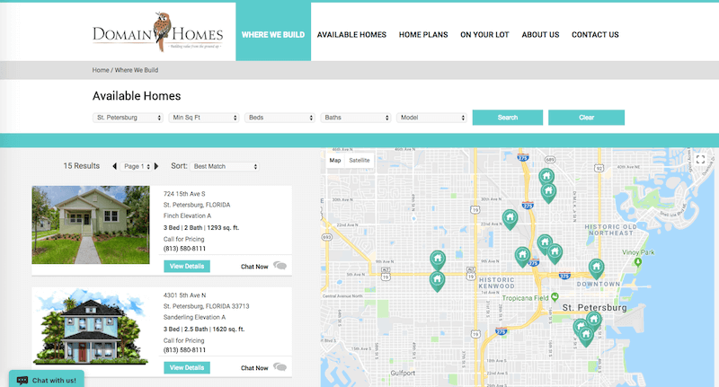 Domain Homes Screenshot